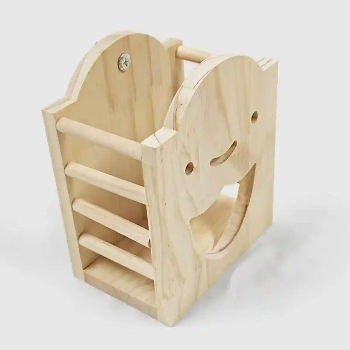 Natural Wooden Hay Feeder for Rabbits Bunny Grass Rack Box