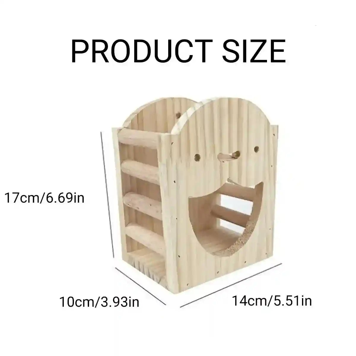 Natural Wooden Hay Feeder for Rabbits Bunny Grass Rack Box