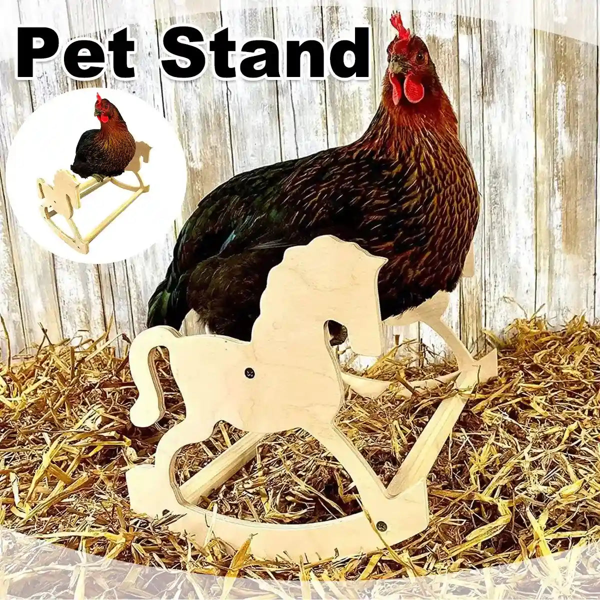 Wooden Chicken Stand Perch Poultry Pet Roosting Platform