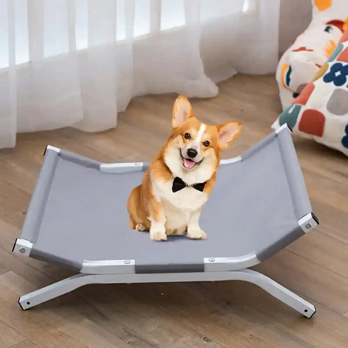 Elevated Pet Camp Bed Breathable Mesh & Steel Frame