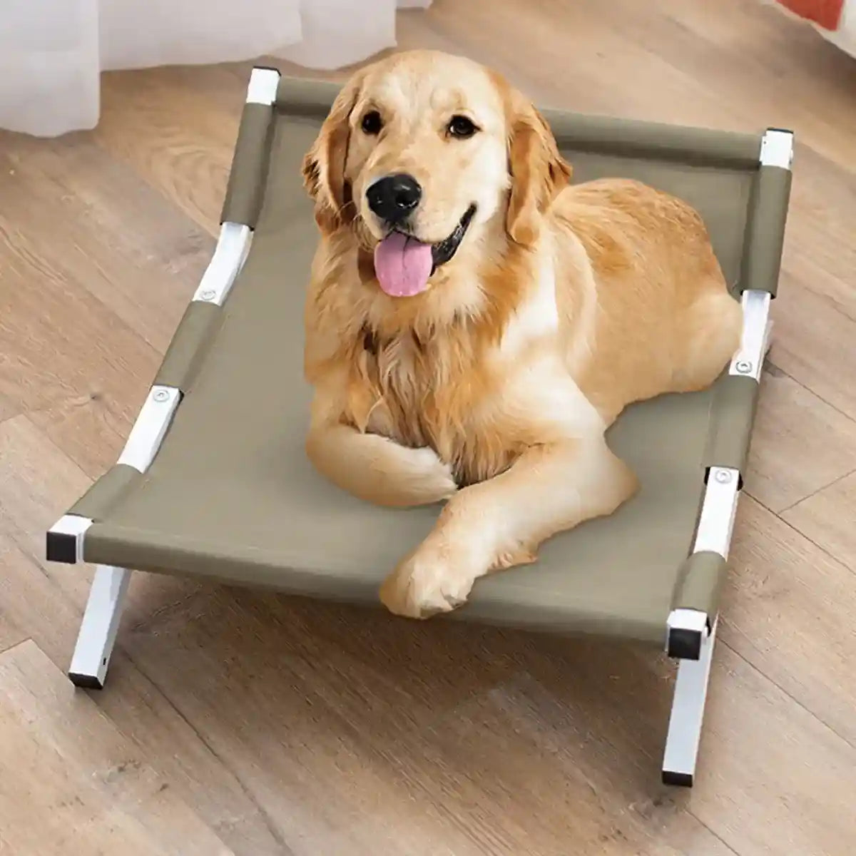 Elevated Pet Camp Bed Breathable Mesh & Steel Frame