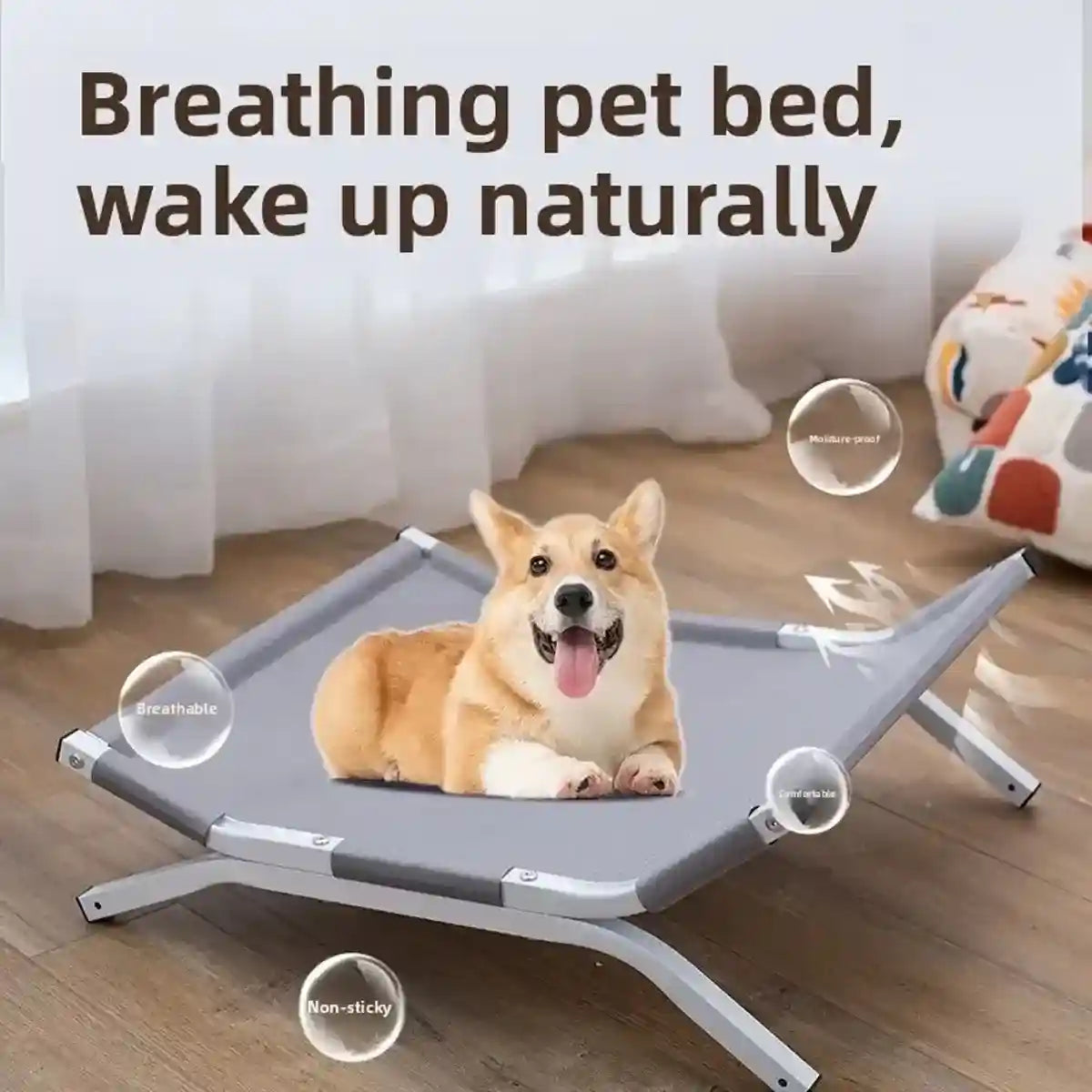 Elevated Pet Camp Bed Breathable Mesh & Steel Frame