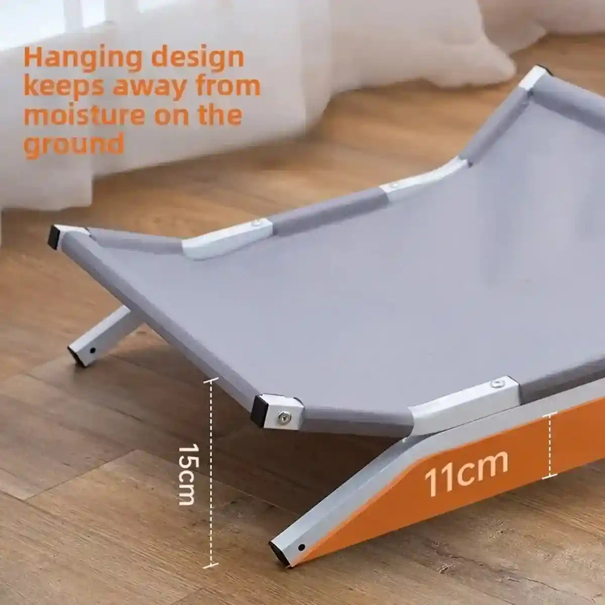 Elevated Pet Camp Bed Breathable Mesh & Steel Frame