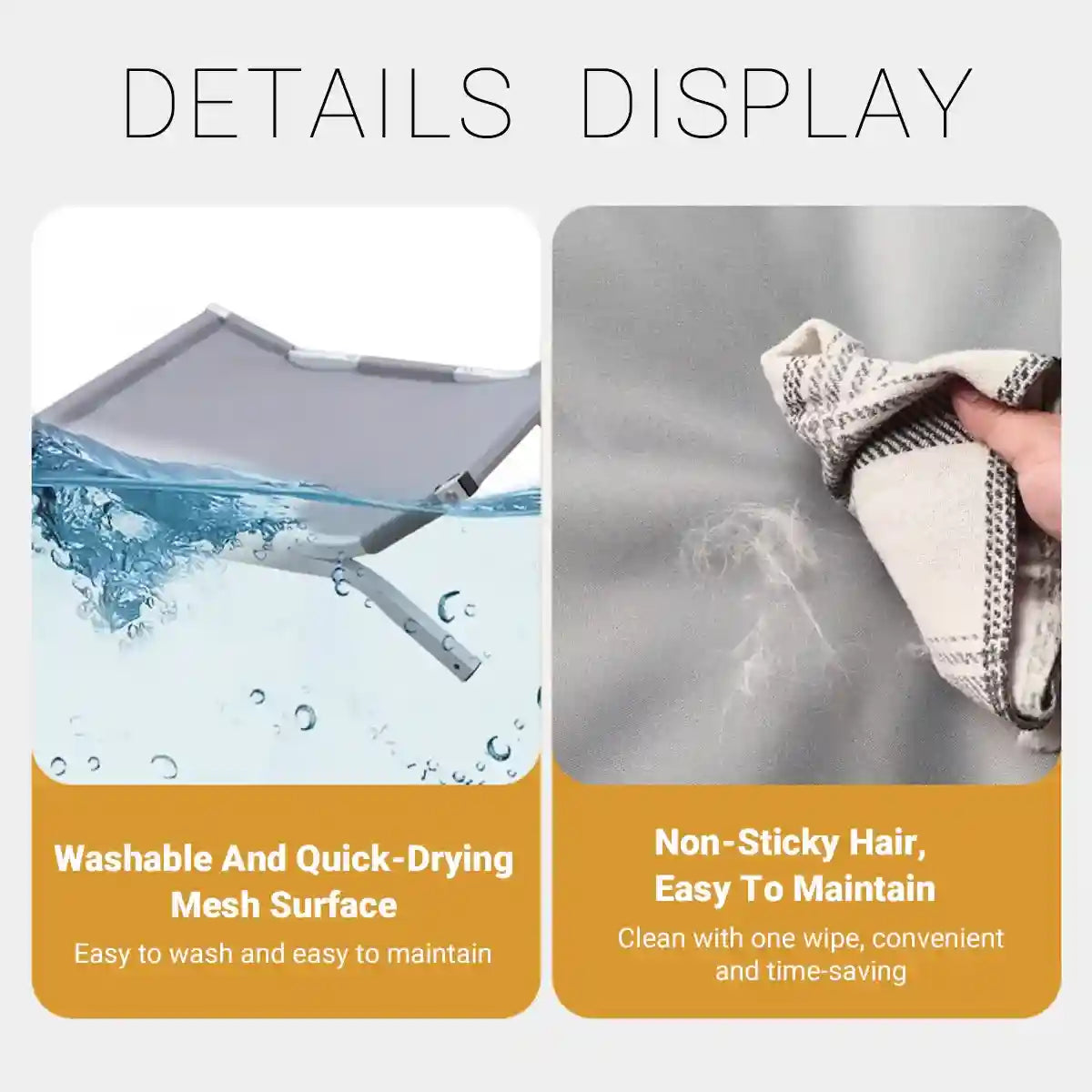 Elevated Pet Camp Bed Breathable Mesh & Steel Frame