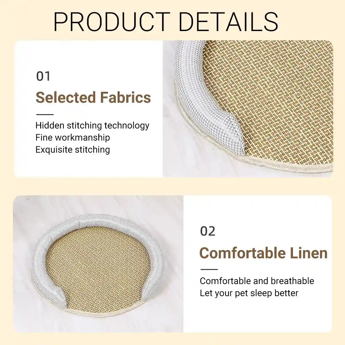 Summer Pet Cool Mat for Cats and Small Dogs with Breathable Fabric