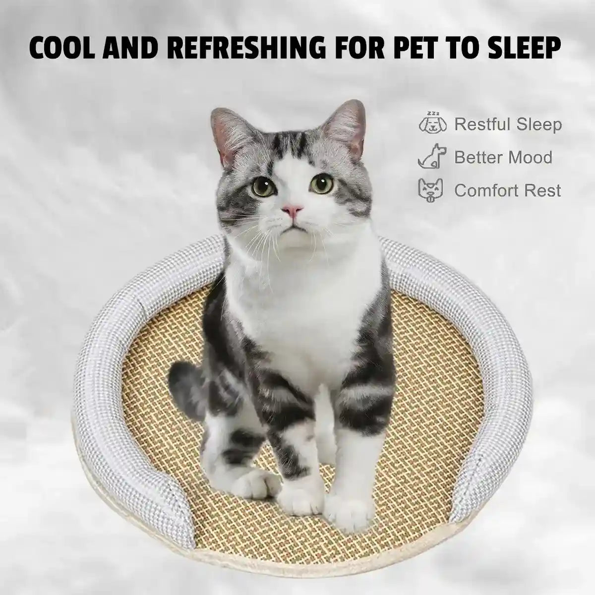 Summer Pet Cool Mat for Cats and Small Dogs with Breathable Fabric