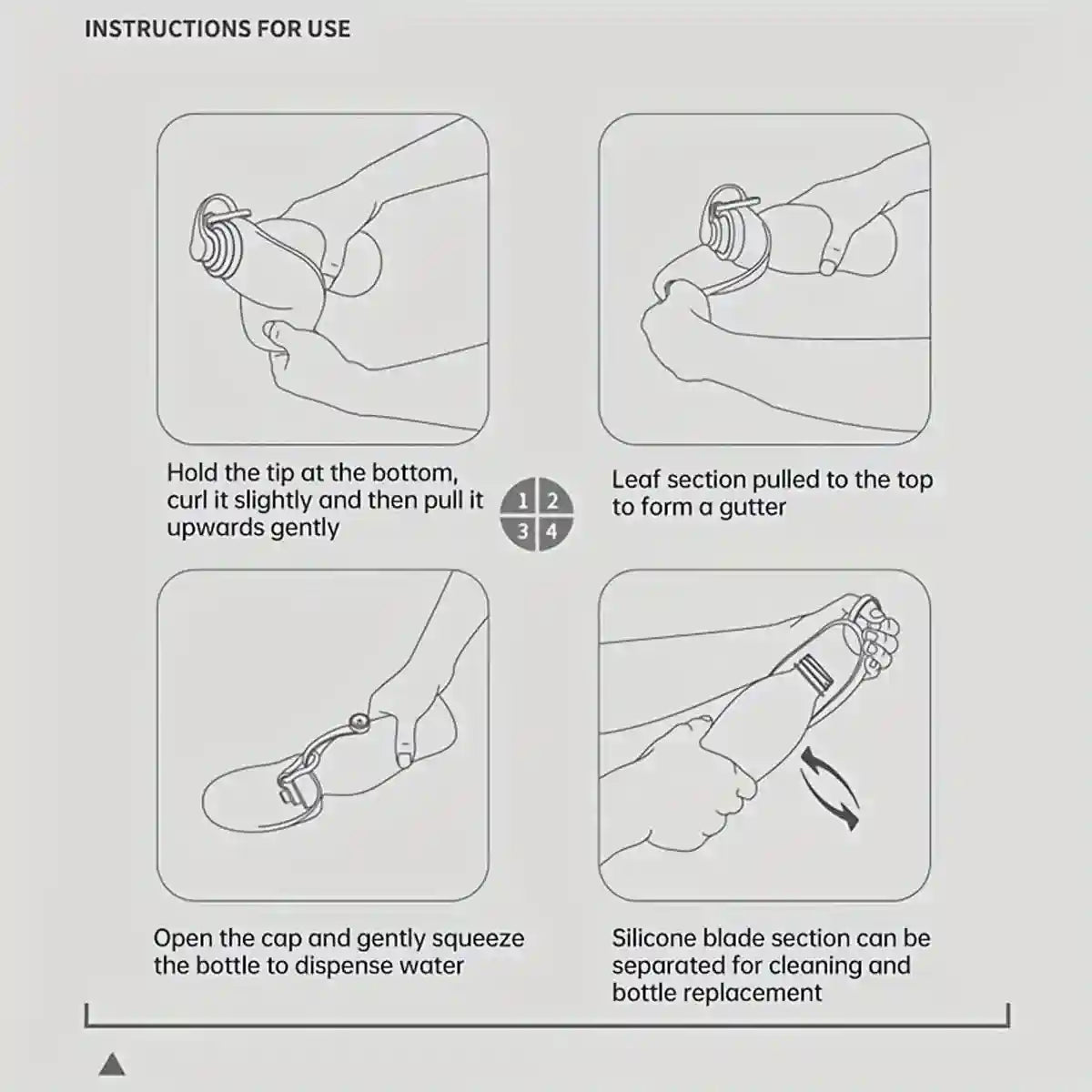 Portable Silicone Pet Drinking Cup with Leaf Bowl 580ml Water Bottle