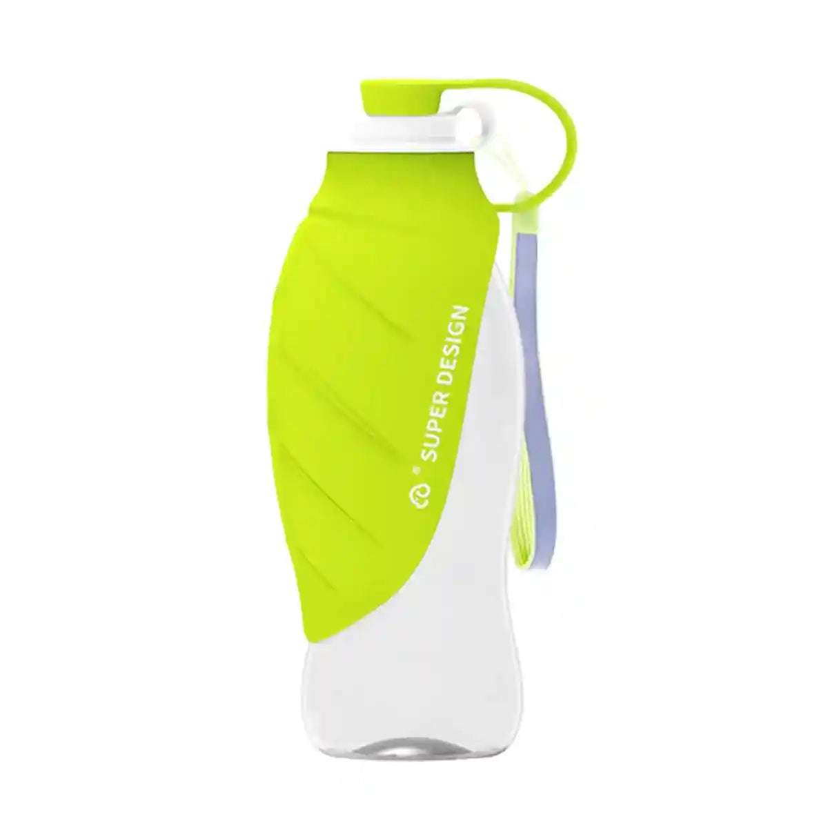 Portable Silicone Pet Drinking Cup with Leaf Bowl 580ml Water Bottle