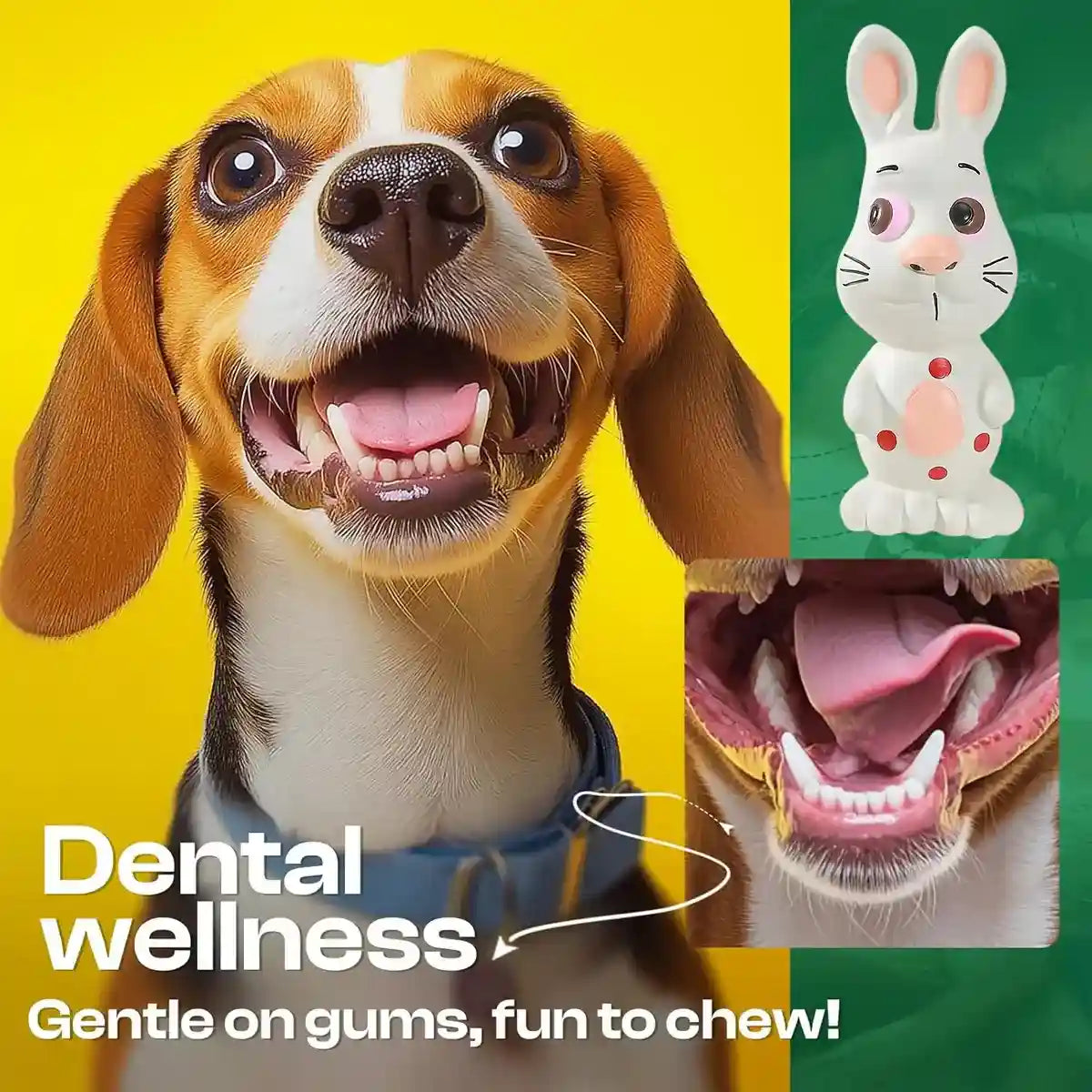 Durable Latex Dog Chew Toy Bunny Squeaky Toy for Dental Wellness