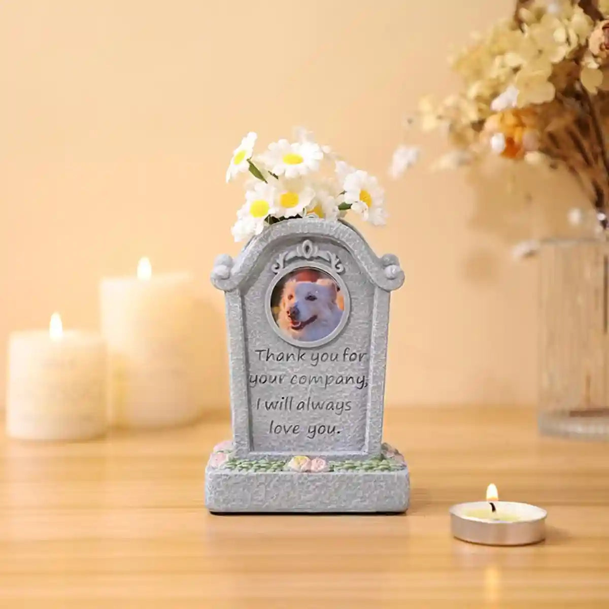 Handcrafted Resin Pet Urn Memorial Box with 3D Carving Design