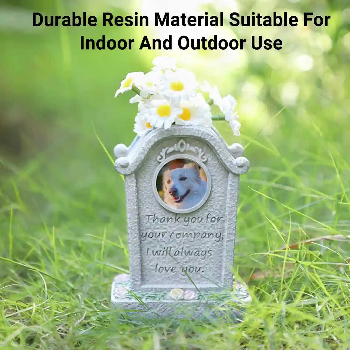 Handcrafted Resin Pet Urn Memorial Box with 3D Carving Design