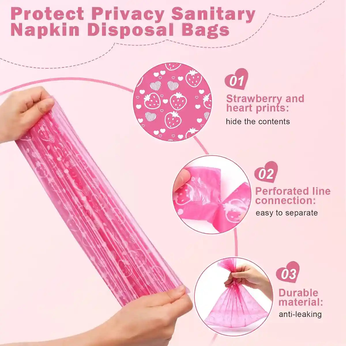 Leak-Proof & Eco-Friendly Biodegradable Pet Poop Bags 8 Rolls