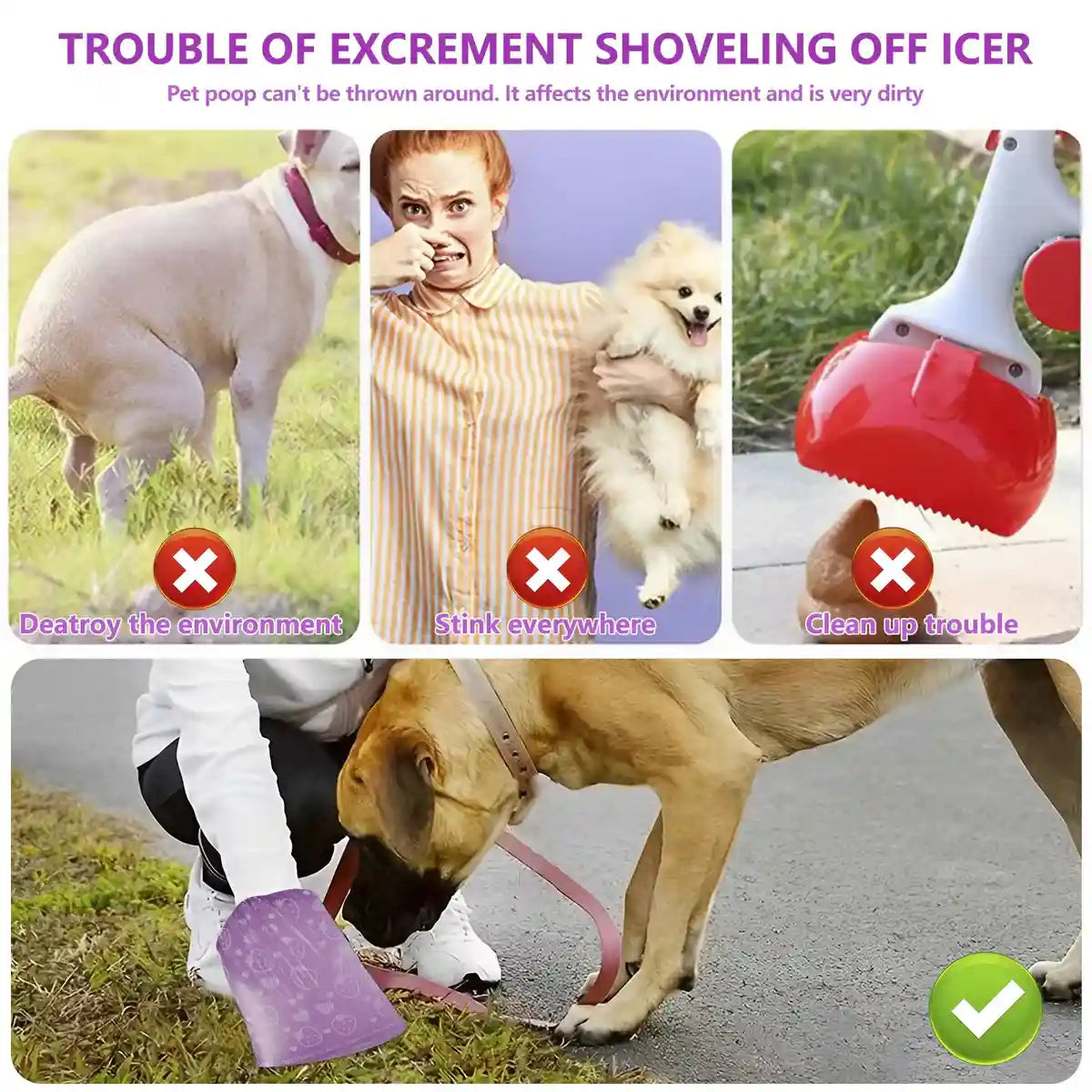 Leak-Proof & Eco-Friendly Biodegradable Pet Poop Bags 8 Rolls