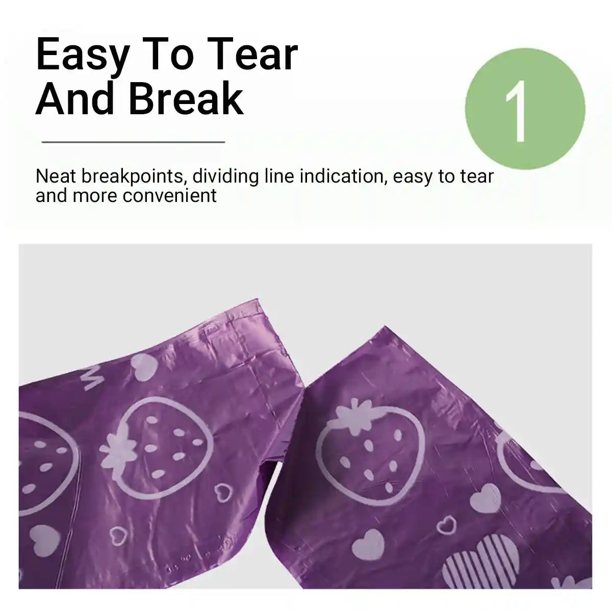 Leak-Proof & Eco-Friendly Biodegradable Pet Poop Bags 8 Rolls