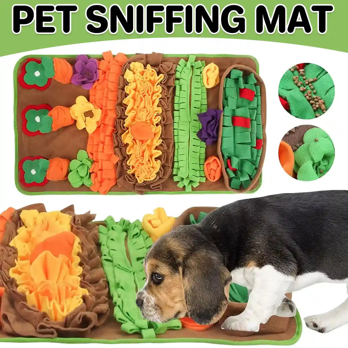 Dog Snuffle Mat Interactive Feeding & Training Pad For Dogs And Cats