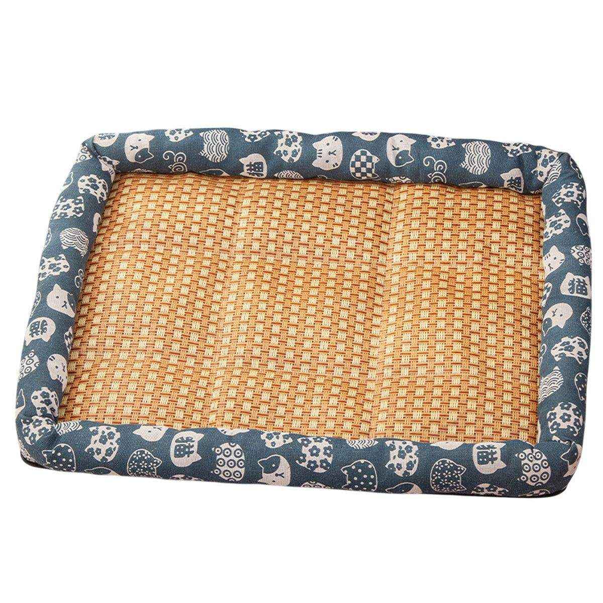Breathable Rattan Summer Bed Comfortable & Cool Cooling Pet Mat