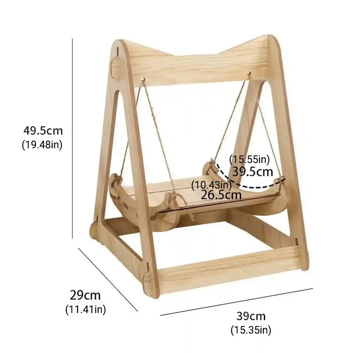 Wooden Swing Design Cat Hanging Beds for Small Pets