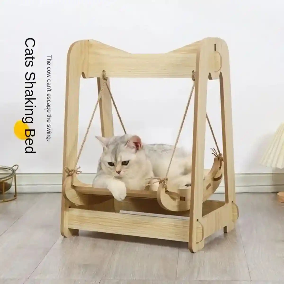 Wooden Swing Design Cat Hanging Beds for Small Pets