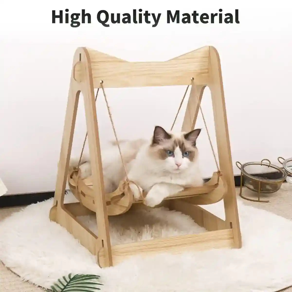 Wooden Swing Design Cat Hanging Beds for Small Pets