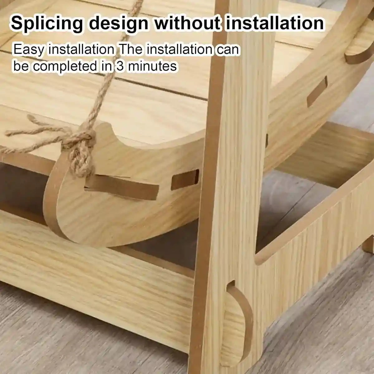 Wooden Swing Design Cat Hanging Beds for Small Pets