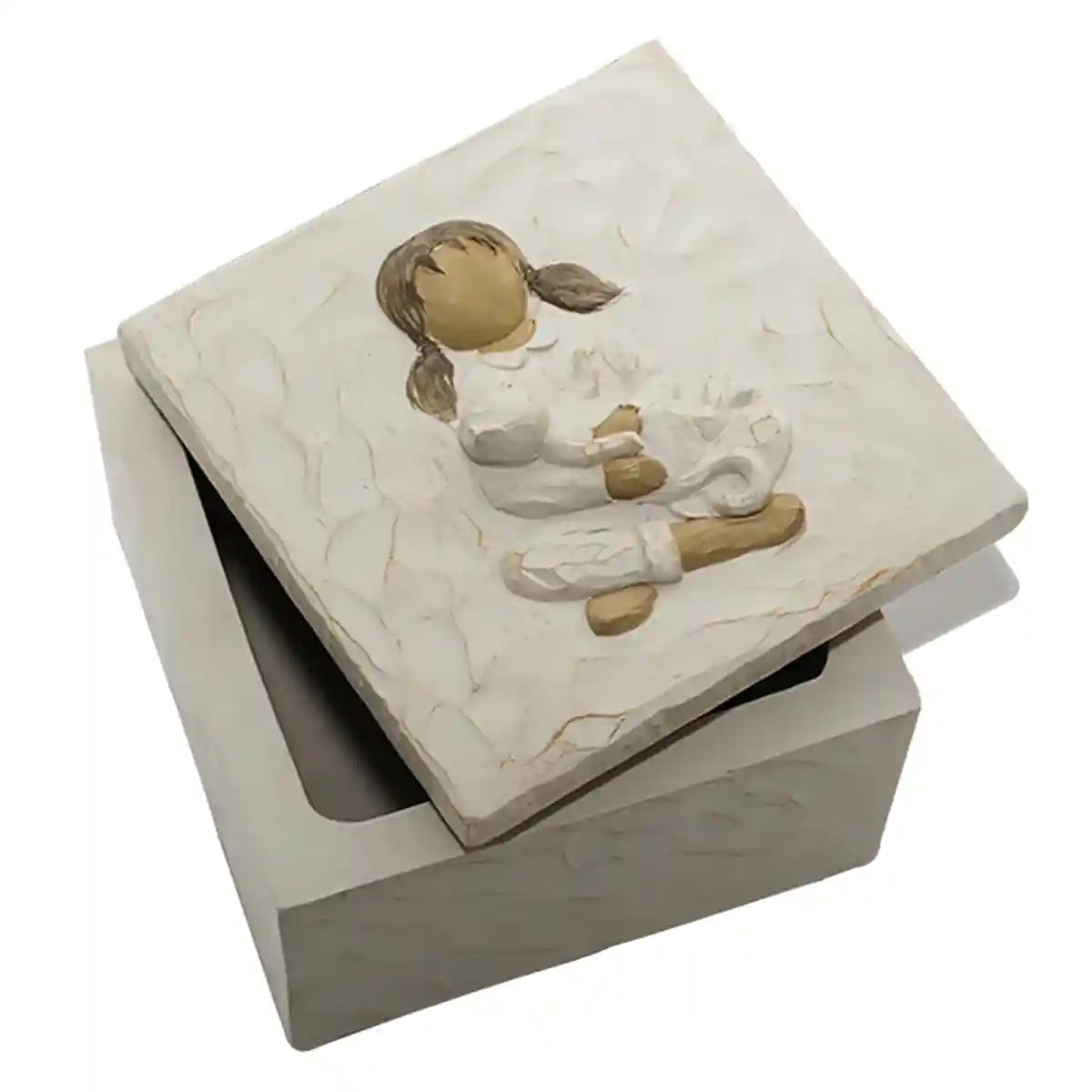 Keepsake Resin Pet Urn Memorial Box for Ashes and Mementos