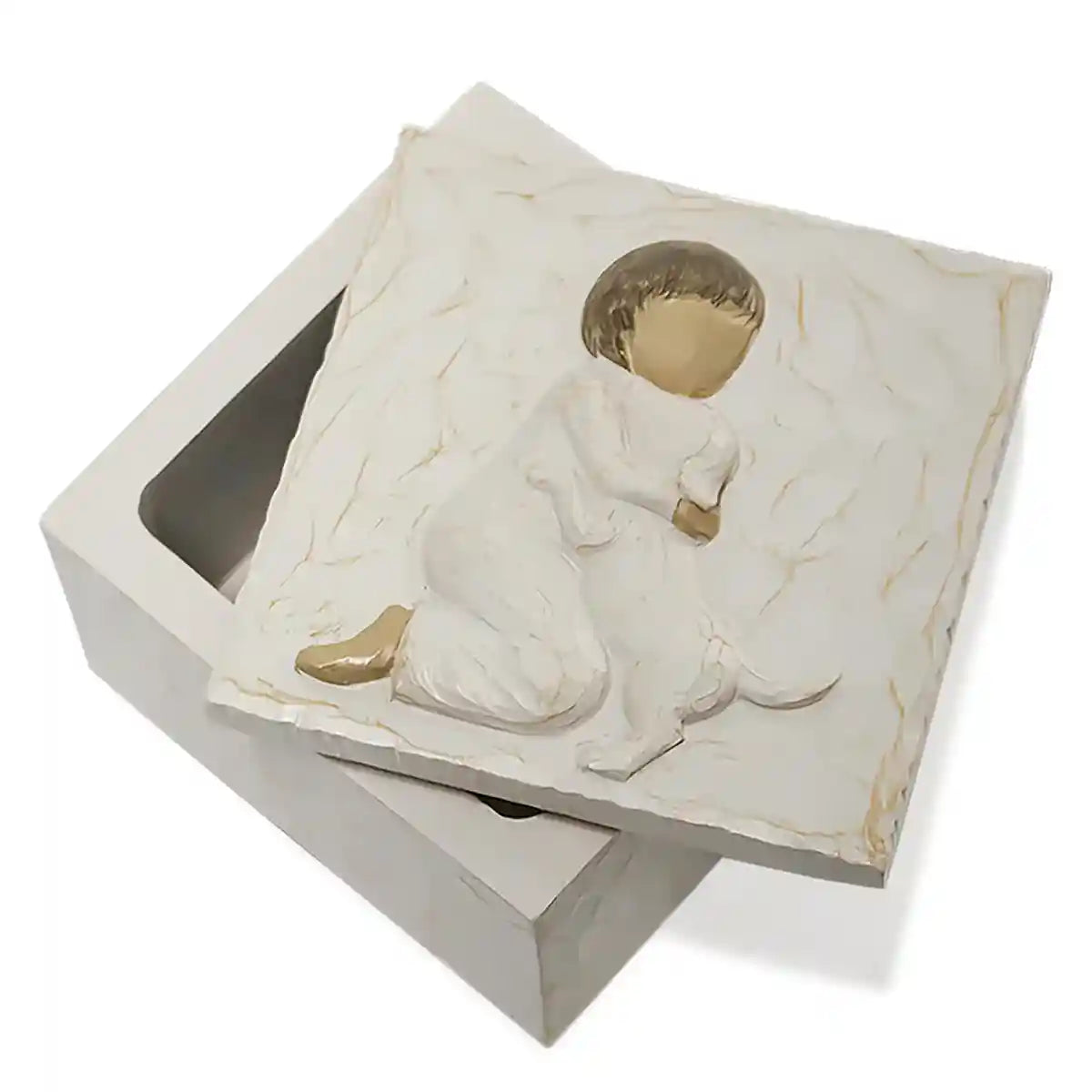 Keepsake Resin Pet Urn Memorial Box for Ashes and Mementos