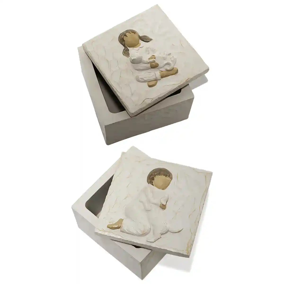 Keepsake Resin Pet Urn Memorial Box for Ashes and Mementos
