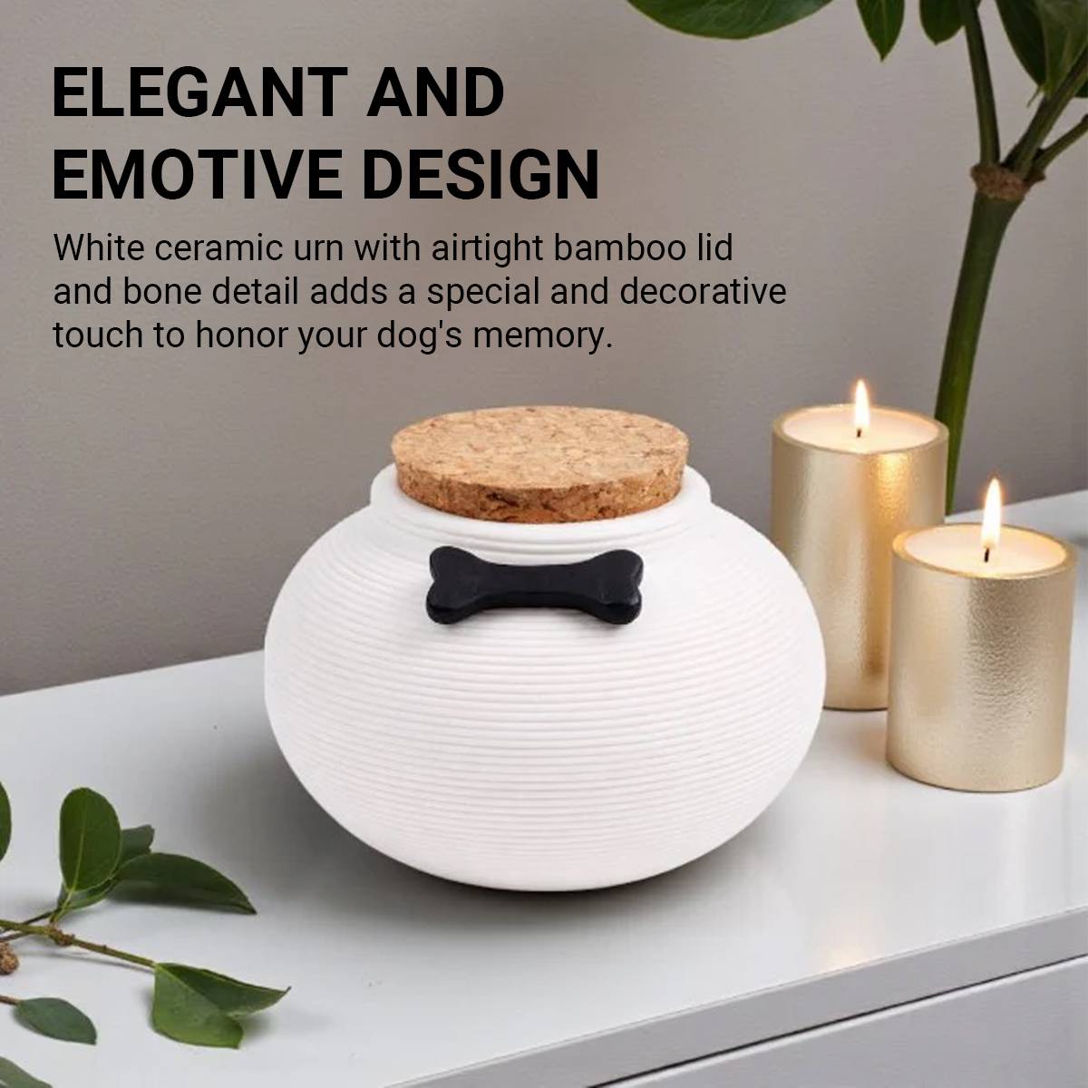 Pet Urn - Metal Memorial Urn for Cat & Dog Ashes