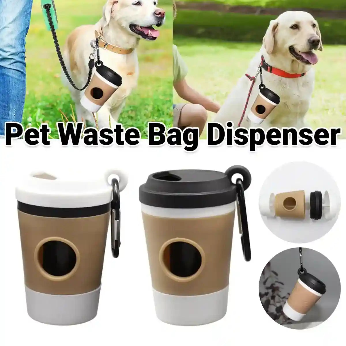 Portable Pet Waste Bag Dispenser with Clip