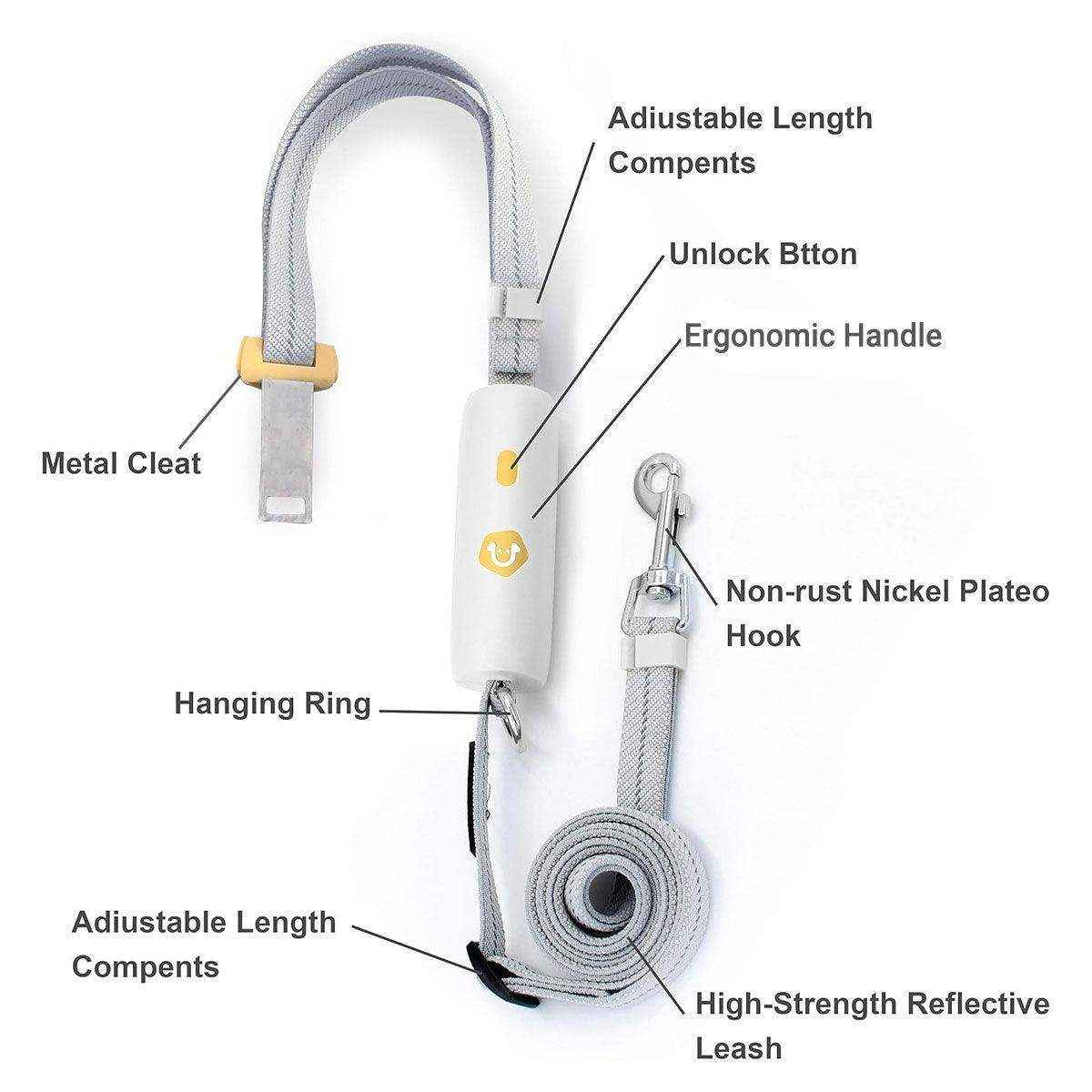 Nylon Dog Leash for Small Medium Dogs Durable Adjustable Pet Walking Lead Strap