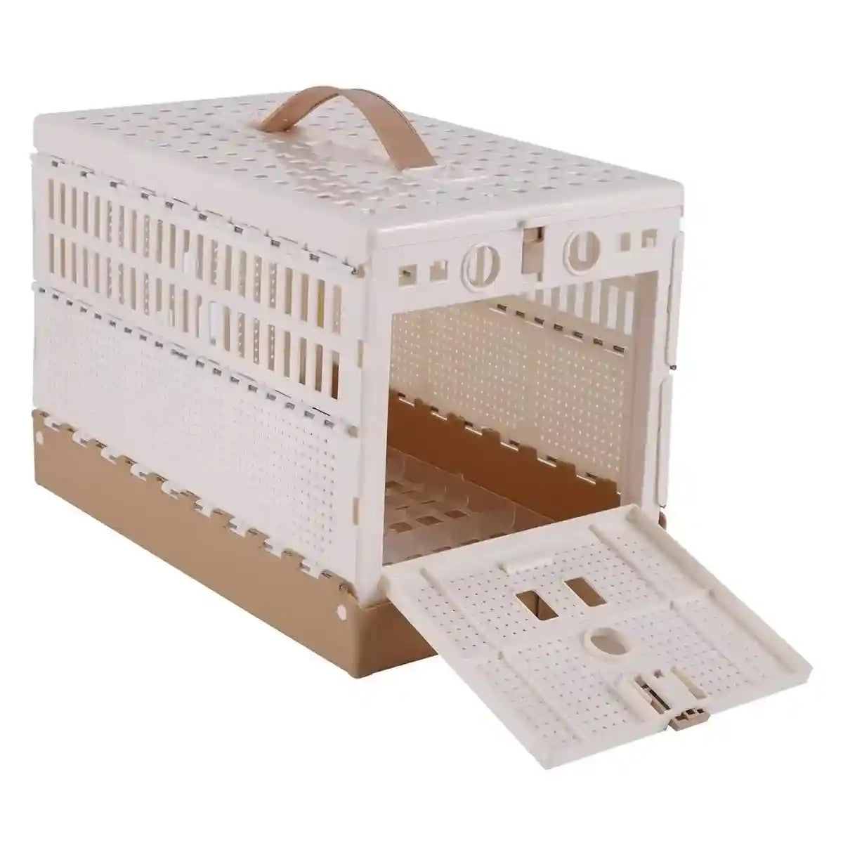 Foldable Pigeon Transport Cage with Dual Doors and Handle