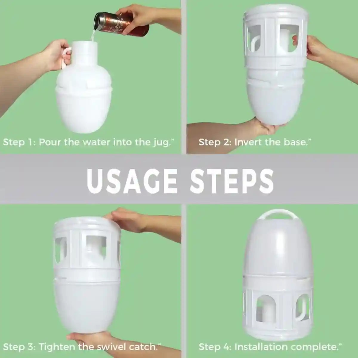 3L Automatic Bird Waterer Large Capacity Dispenser for Pigeons & Parrots