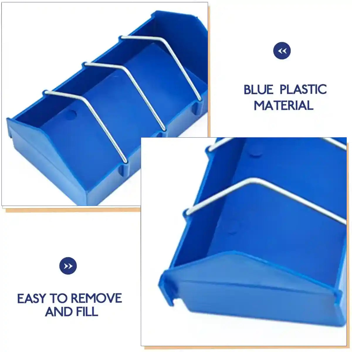 Anti-Spill Pigeon Feeder 2PCS Durable Bird Poultry Feeding Trough