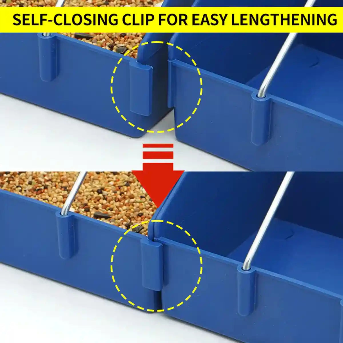 Anti-Spill Pigeon Feeder 2PCS Durable Bird Poultry Feeding Trough