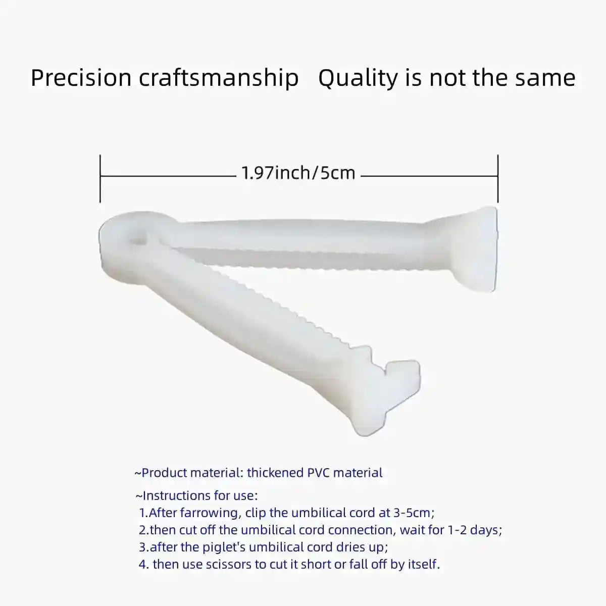 100PCS Piglet Care Umbilical Cord Clamps for Newborn Livestock