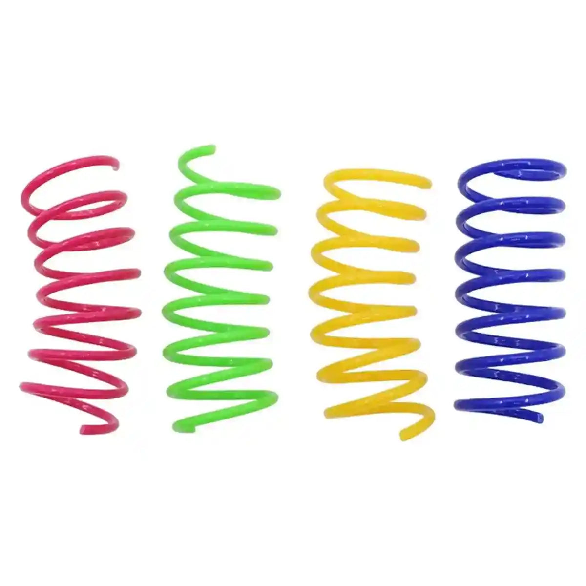 Interactive Spring Cat Toy Colorful Plastic Springs for Indoor Play
