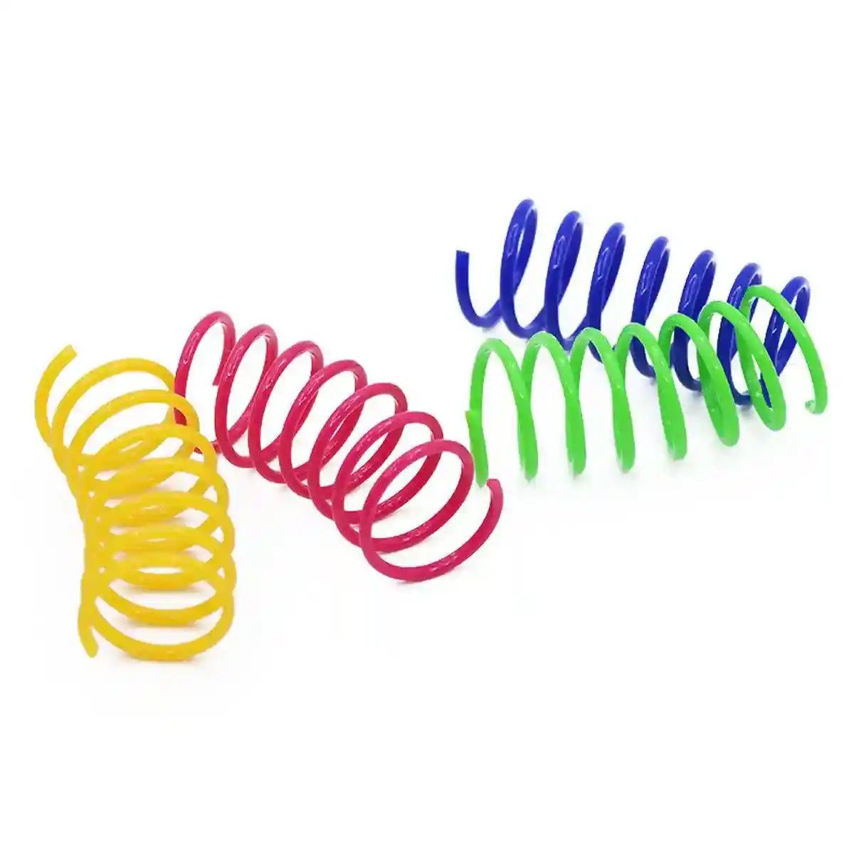 Interactive Spring Cat Toy Colorful Plastic Springs for Indoor Play
