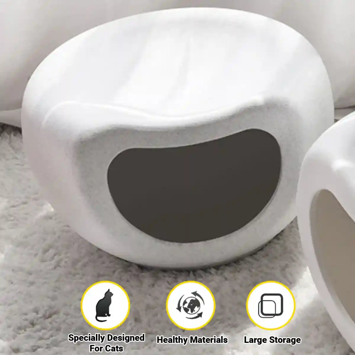 Plastic Cat Nest Durable Indoor Pet Bed with Modern Design