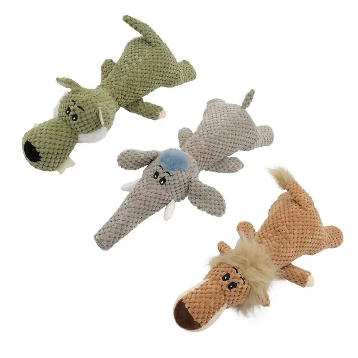 Plush Squeaky Dog Toy Soft Corn Fleece Chew Animal Design