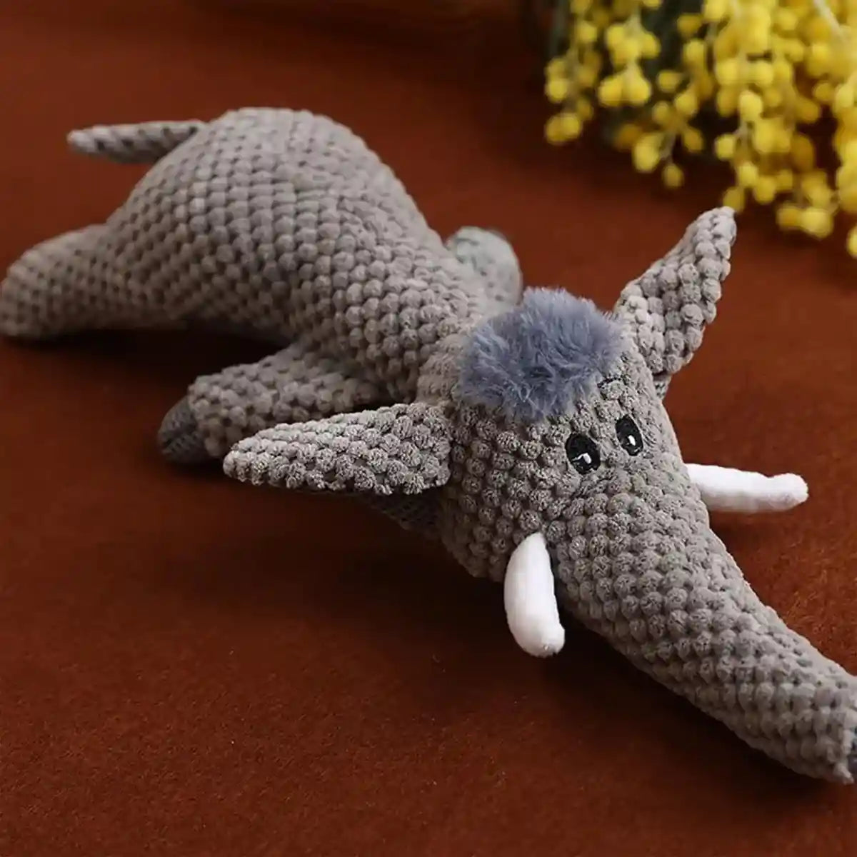 Plush Squeaky Dog Toy Soft Corn Fleece Chew Animal Design