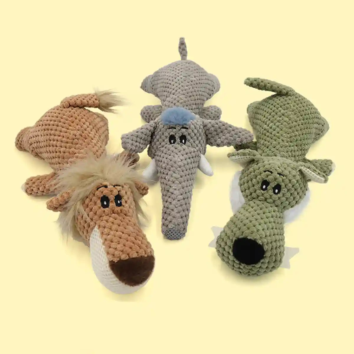 Plush Squeaky Dog Toy Soft Corn Fleece Chew Animal Design