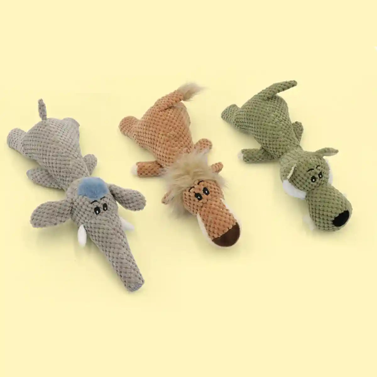 Plush Squeaky Dog Toy Soft Corn Fleece Chew Animal Design