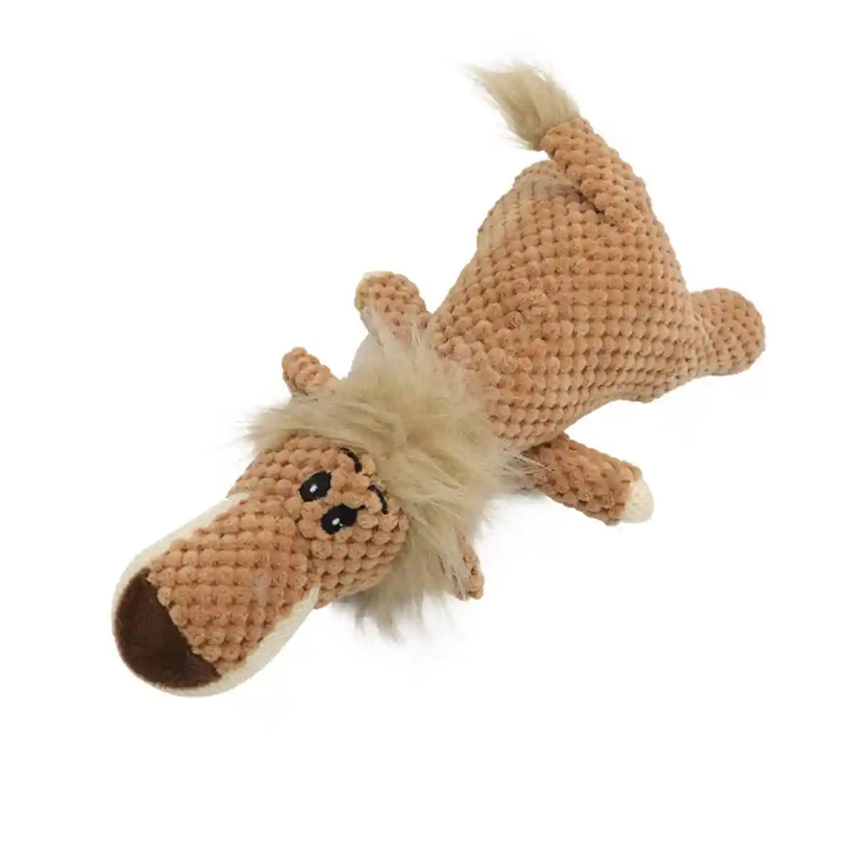 Plush Squeaky Dog Toy Soft Corn Fleece Chew Animal Design