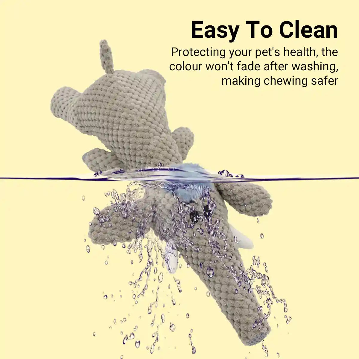 Plush Squeaky Dog Toy Soft Corn Fleece Chew Animal Design