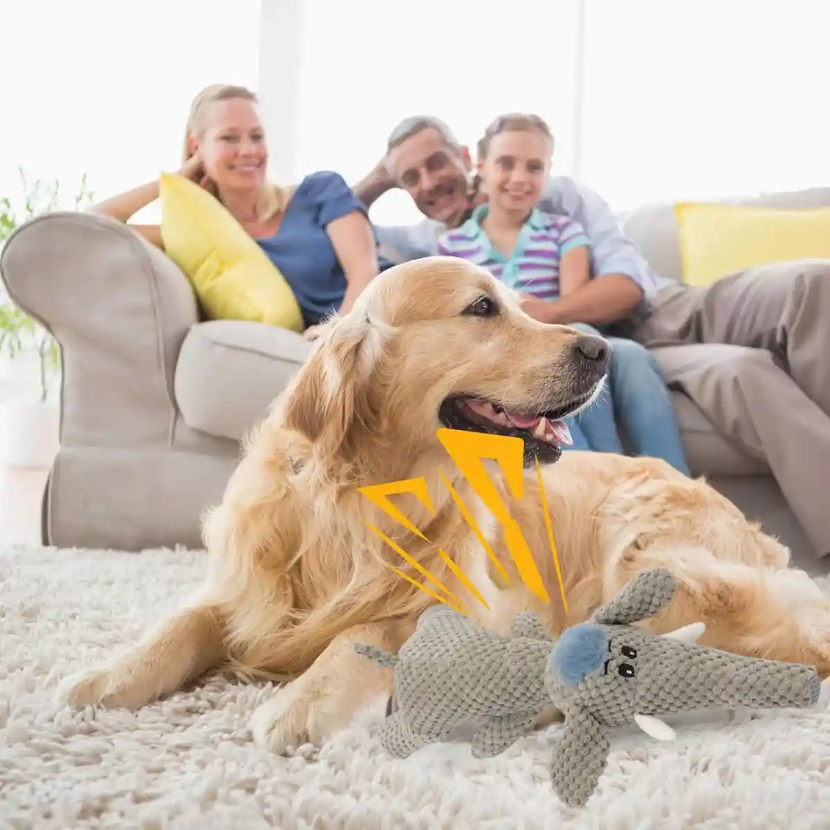 Plush Squeaky Dog Toy Soft Corn Fleece Chew Animal Design