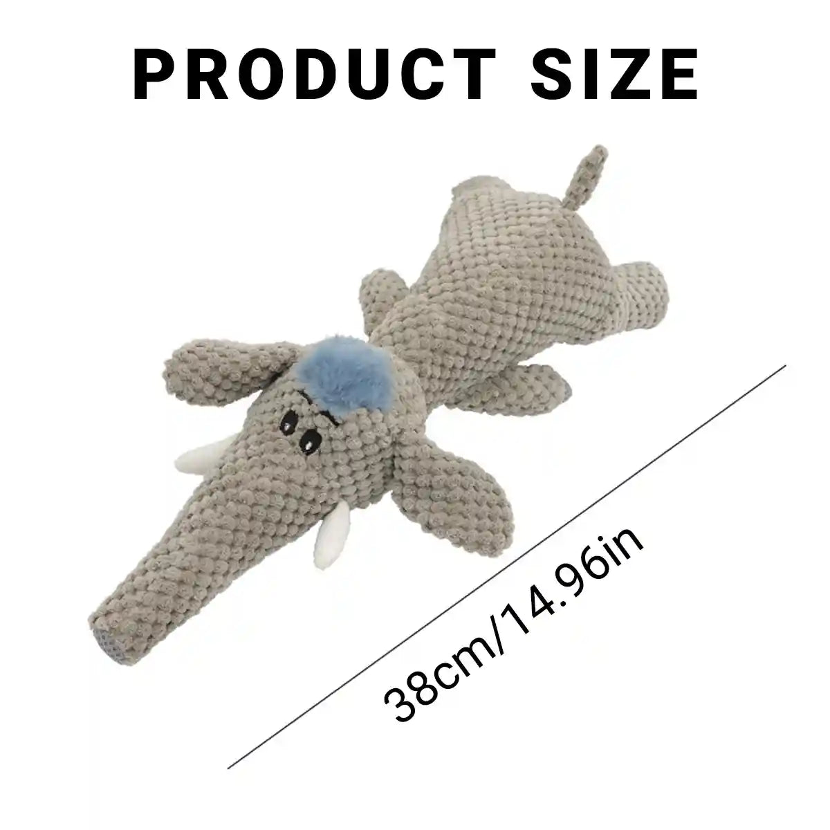 Plush Squeaky Dog Toy Soft Corn Fleece Chew Animal Design