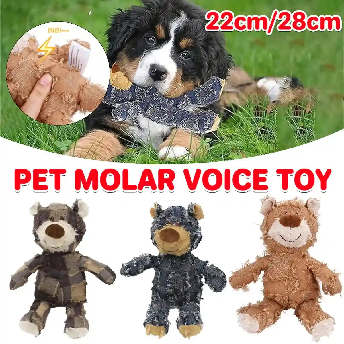 Extreme Bear Dog Toy Indestructible Robust Companion Chewers Chew Toys Training