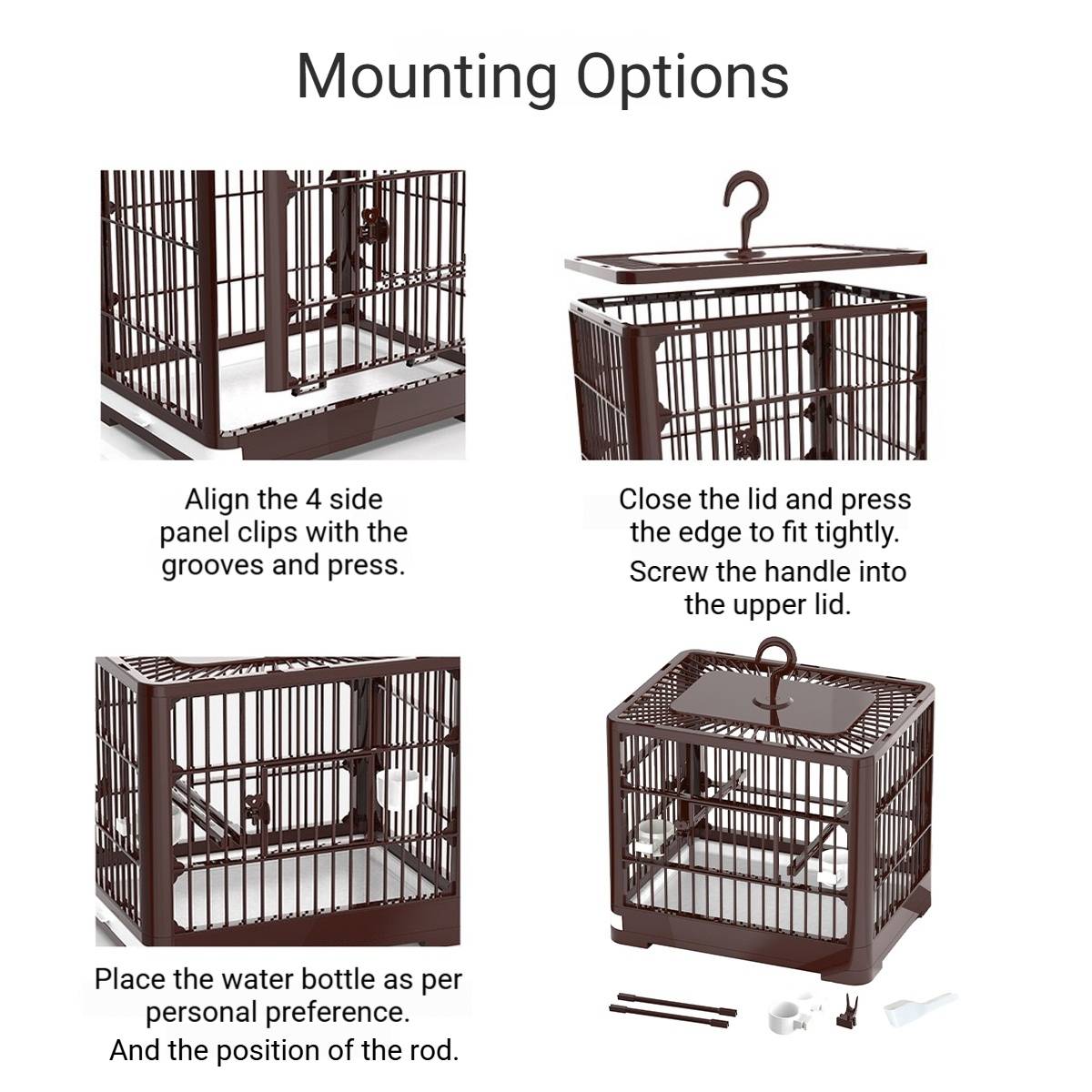 Portable Birdcage With Pull-Out Tray