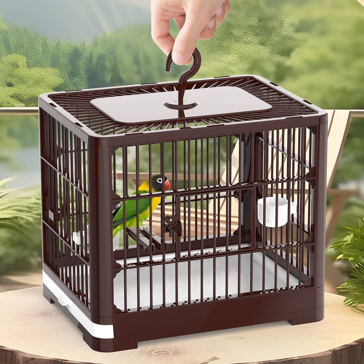 Portable Birdcage With Pull-Out Tray
