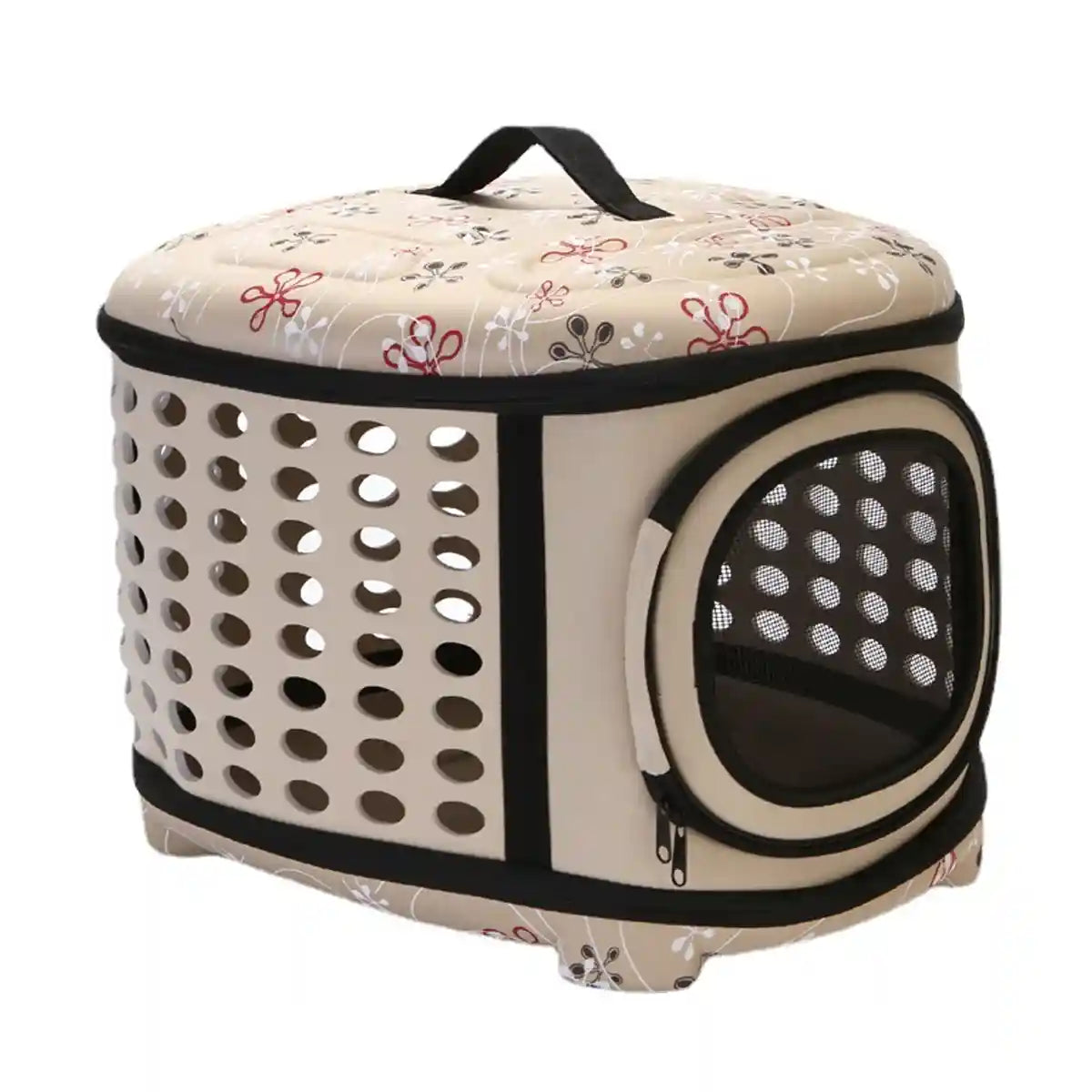 Foldable EVA Pet Carrier Bag with Ventilation and Cotton Lining